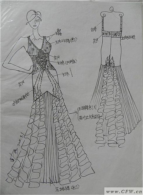 我的設(shè)計(jì)手稿 婚紗禮服的靈感與創(chuàng)作